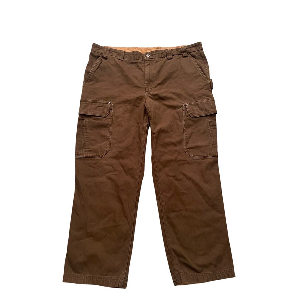 Duluth Trading Co Mens Size 42x32 Brown Relaxed Fit Cargo Pants